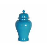 blue ceramic ginger jar with lid 