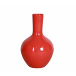 Red ceramic vase 