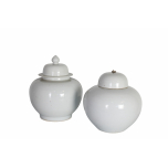 white ceramic jar with lid 