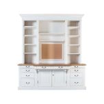 Block & Chisel weathered oak work station with a antique white finish