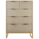 Block & Chisel 5 drawer tallboy with brass handles