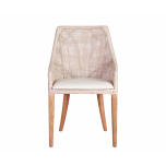 white wash cane dining chair with wooden legs villa collection 