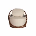 Cane and rattan lounge chair 