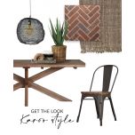 Block & Chisel metal dining chair with recycled elm wooden seat