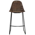 Block & Chisel honey brown rattan counter stool with metal legs