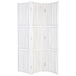 Block & Chisel white rattan foldable screen