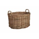 Oval kubu weave basket with handles