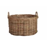 Oval kubu weave basket with handles