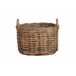 Oval kubu weave basket with handles