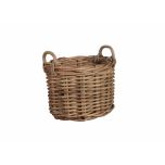 Oval kubu weave basket with handles