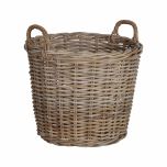 Kubu weave round basket with handles