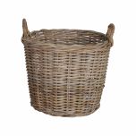 Kubu weave round basket with handles