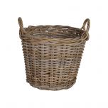 Kubu weave round basket with handles