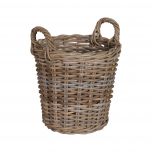 Kubu weave round basket with handles