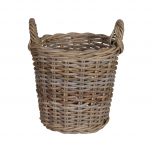 Kubu weave round basket with handles