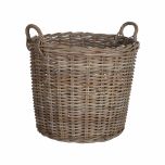 Kubu weave round basket with handles