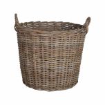 Kubu weave round basket with handles