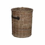Kubu rattan laundry basket with lid 