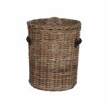 Kubu rattan laundry basket with lid 