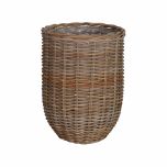 Rattan basket planter with plastic lining