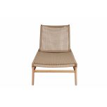 Adjustable sun lounger in teak resort collection