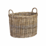 kubu rattan oval basket with handles