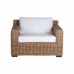 grey wash kubu rattan lounge chair