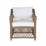 Outdoor pvc rattan lounge chair with cushions 