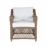 Outdoor pvc rattan lounge chair with cushions