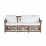 Outdoor 3 seater sofa with cushions 