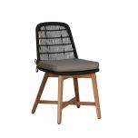 outdoor teak dining chair with seat cushion 