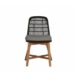 outdoor teak dining chair with seat cushion 