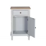 Henri - 1 Drawer bedside table with wooden top Château Collection