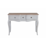 Grey painted console table with drawers