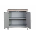 Grey painted 2 door cabinet with shelf Château Collection 