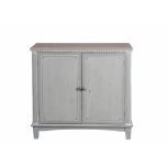 Grey painted 2 door cabinet with shelf Château Collection 