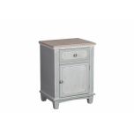 distressed bedside with 1 drawer and 1 door Château Collection