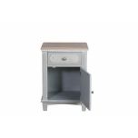 distressed bedside with 1 drawer and 1 door Château Collection