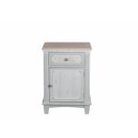 distressed bedside with 1 drawer and 1 door Château Collection