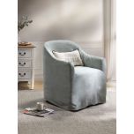 Small slipcover tub chair