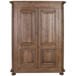 Block & Chisel solid antique weathered oak armoire