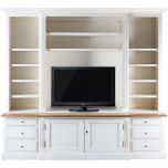 Block & Chisel weathered oak tv unit in antique white