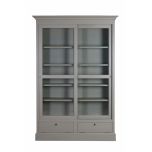 Ecs sliding door bookcase in biscuit 