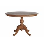 Kent round dining table in weathered oak