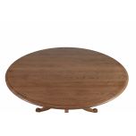 Round dining table in solid weathered oak