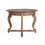 Block & Chisel round solid weathered oak table