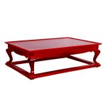 Shanghai coffee table in oriental red finish