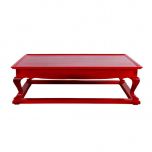 Shanghai coffee table in oriental red finish