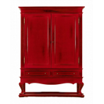 block and chisel shanghai drinks cabinet oriental red