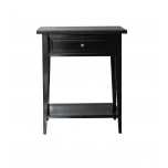 Block & Chisel Bedside table wrigley black lacquered 